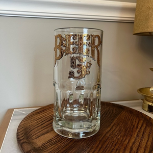 Beer Stein “Beer 5 Cents” Vintage‎ Large Beer Mug
